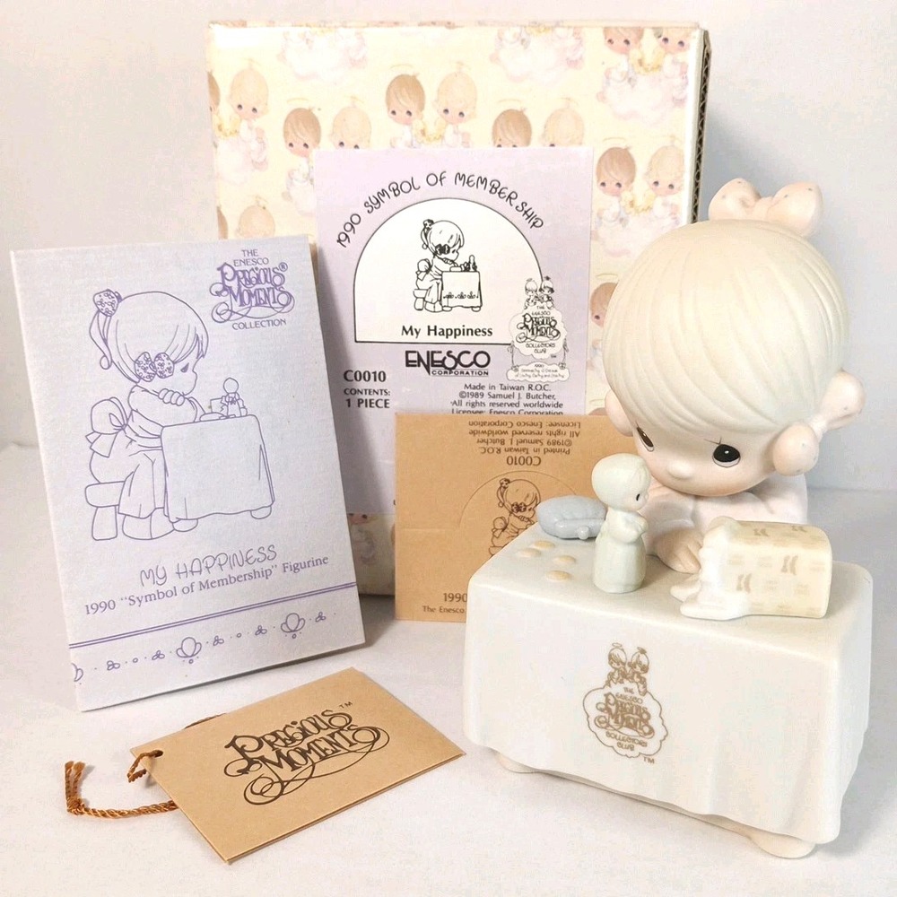 Precious Moments C0010 'My Happiness' 1989 Flame Mark Retired